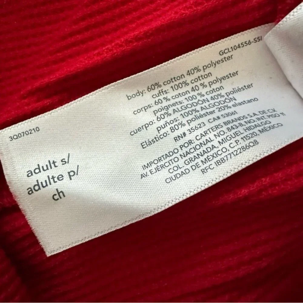Carter’s Adult 2-Piece Candy Cane Thermal Pajamas Size S - Picture 15 of 16